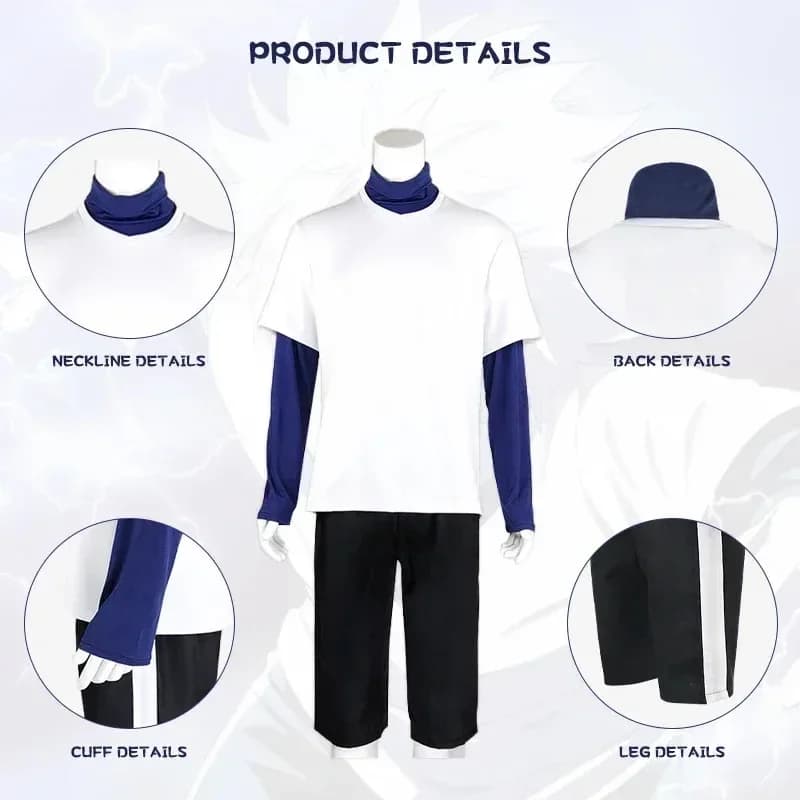 2026 Cosplay Anime Hunter X Killua Zoldyck Costume Set For Men Women Halloween Dress Up Party Suit T-Shirt Hombre