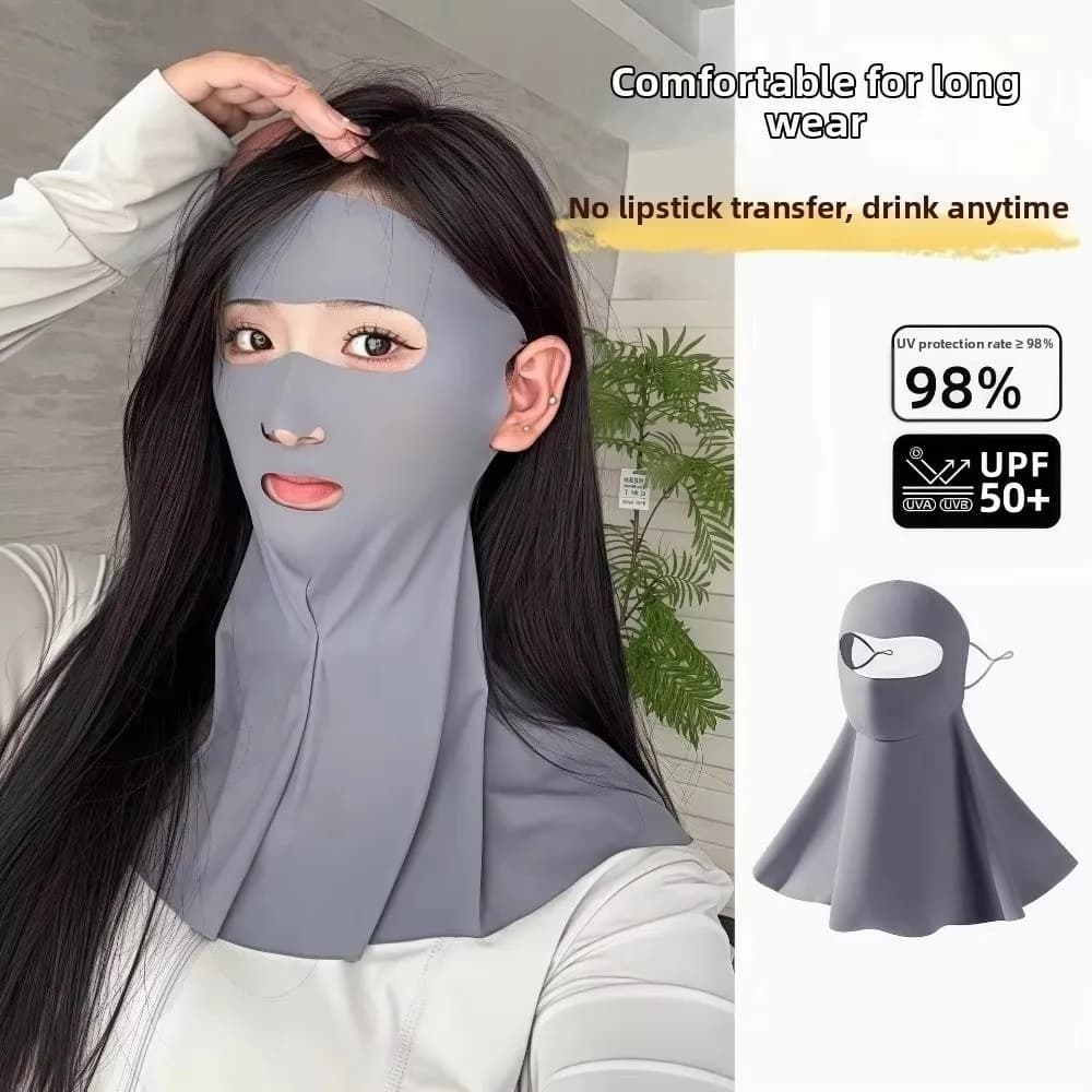 New Breathable Face Shield Can Drink Water Full-face Face Cover Neck Protection Anti-UV Face Mask Outdoor Sports