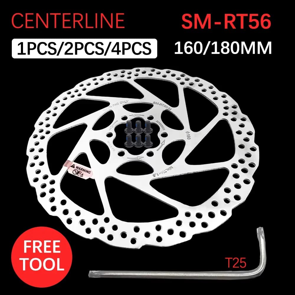 Rotore freno RT56 160mm 180mm a 6 bulloni per freni a disco per mountain bike parti di biciclette