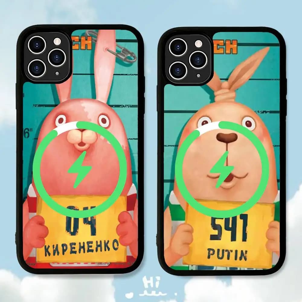 Comedy Anime U-Usavich Phone Case For IPhone 13 14 15 11 12 16 17 Pro Max Plus For Magsafe Magnetic Shell
