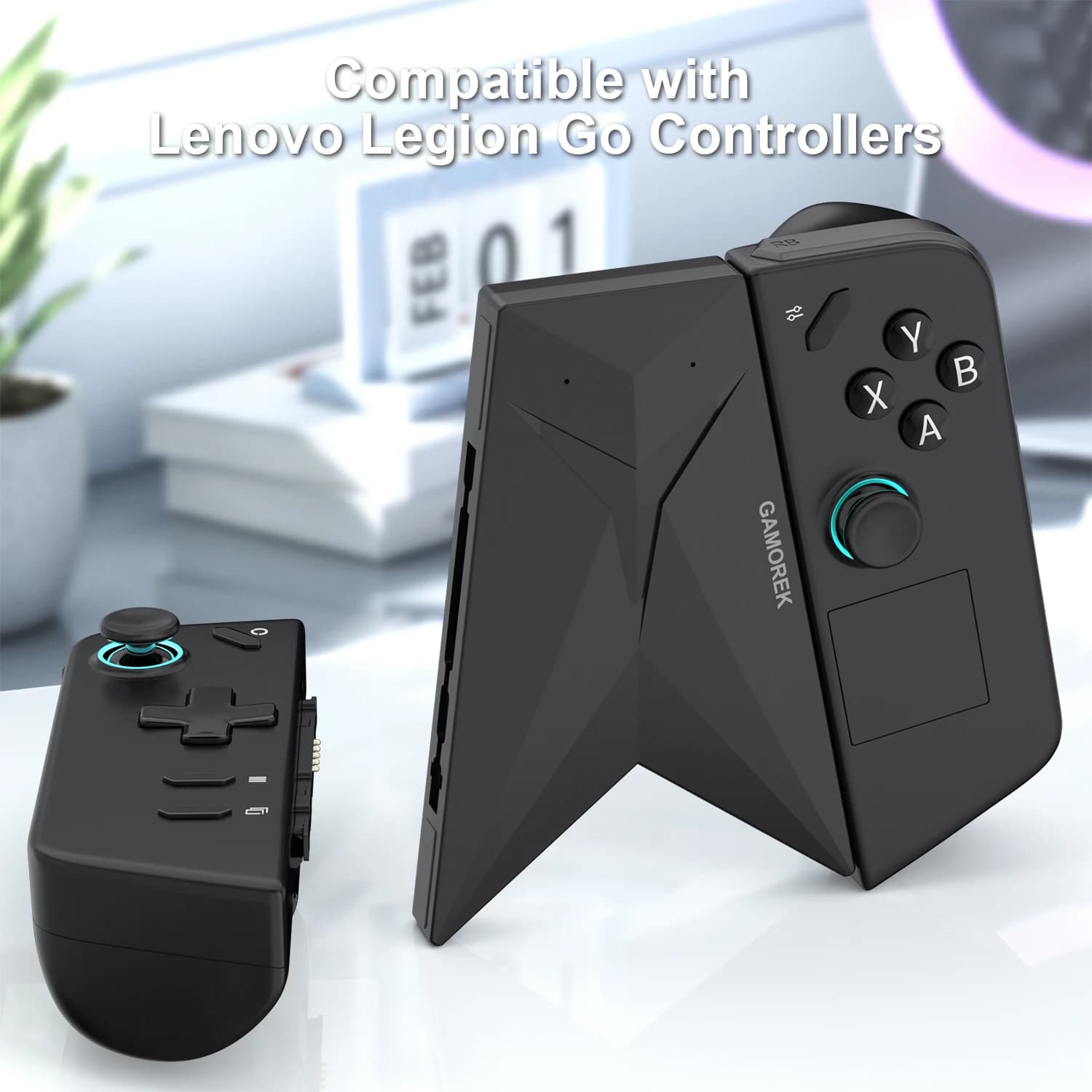Supporto per clip per impugnatura per controller di gioco portatile RGEEK per connettore controller per impugnatura Legion Go Design ergonomico della curvatura