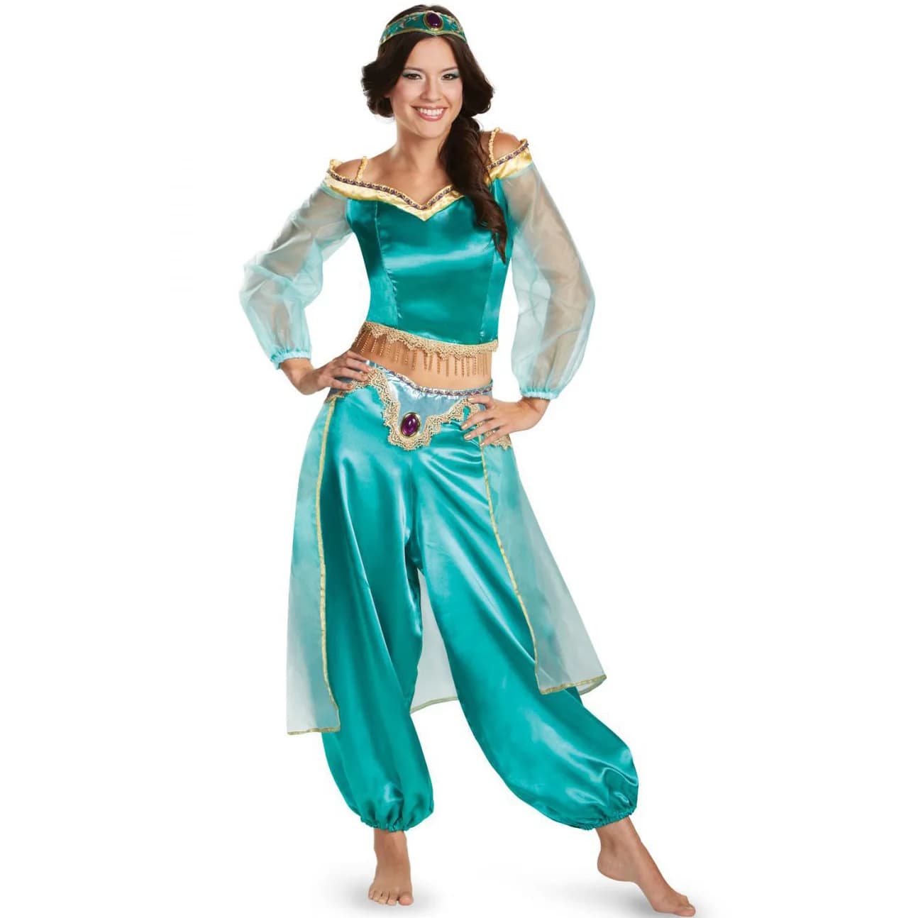 Aladdin Cosp costume paired with exquisite role-playing Jasmine Princess dress Halloween performance costume