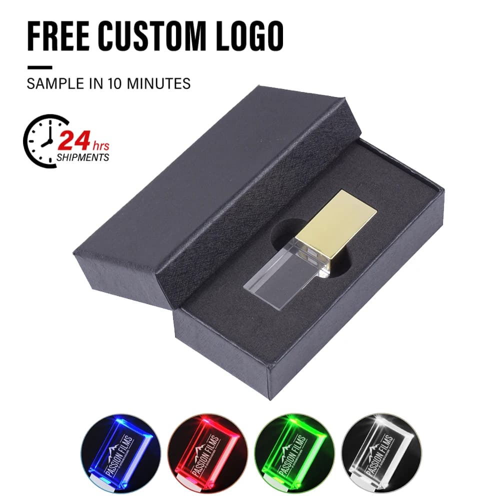 Chiavetta USB Personalizzabile con Logo Gratuito, Memoria Flash da 128GB, Penna USB da 64GB, Regalo di Nozze, Memoria USB da 32GB in Confezione Nera, Memoria Flash USB da 16GB e 8GB
