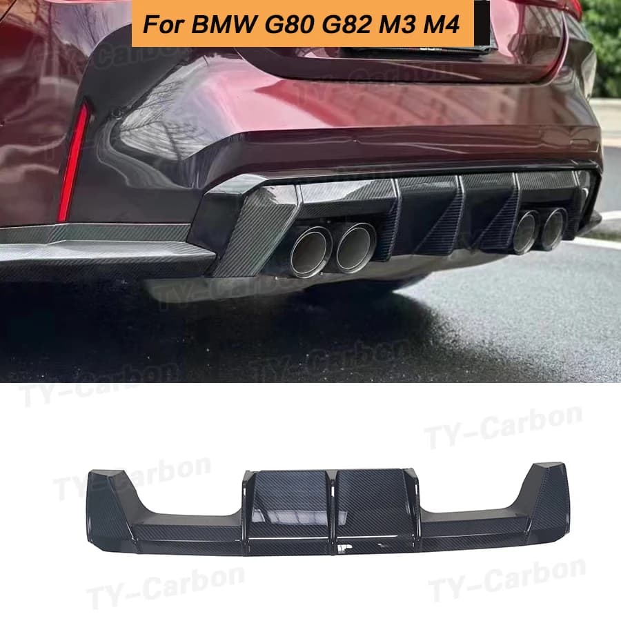 Diffusore/Spoiler posteriore in vera fibra di carbonio per BMW M3 M4 G80 G82 G83 Sedan Coupé, stile MP.