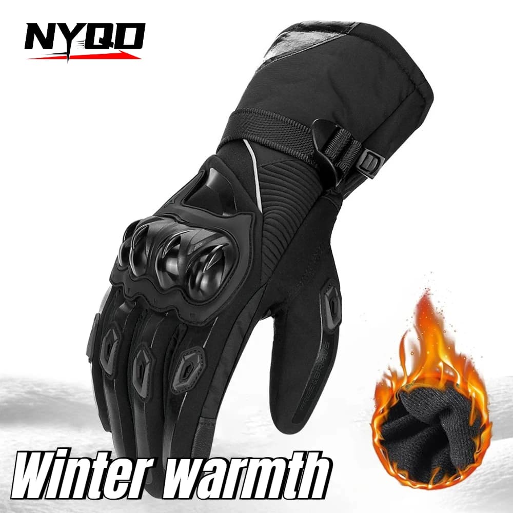 Winter Motorcycle Gloves Waterproof Windproof Full Finger Touch Screen Motorbike Motocross Riding Gloves