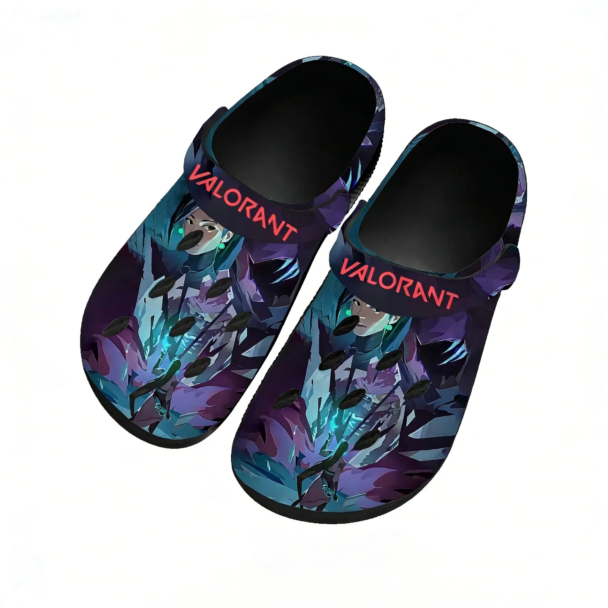 Valorant women and girl sandals, fashionable, for home, garden, beach, breathable and comfortable, with holes, for leisure and play.