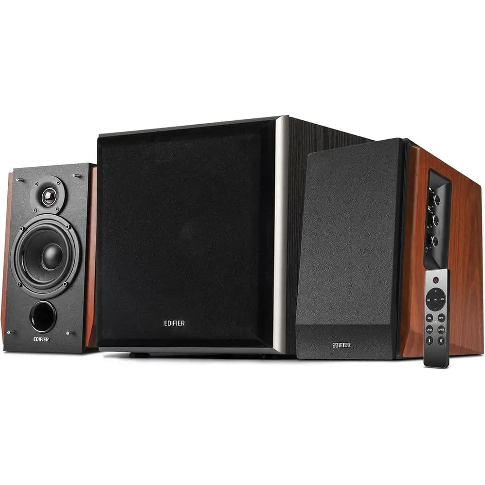 Altoparlanti da scaffale Bluetooth attivi R1700 con subwoofer amplificato T5 da 8 pollici - Set di monitor da studio wireless 2.0