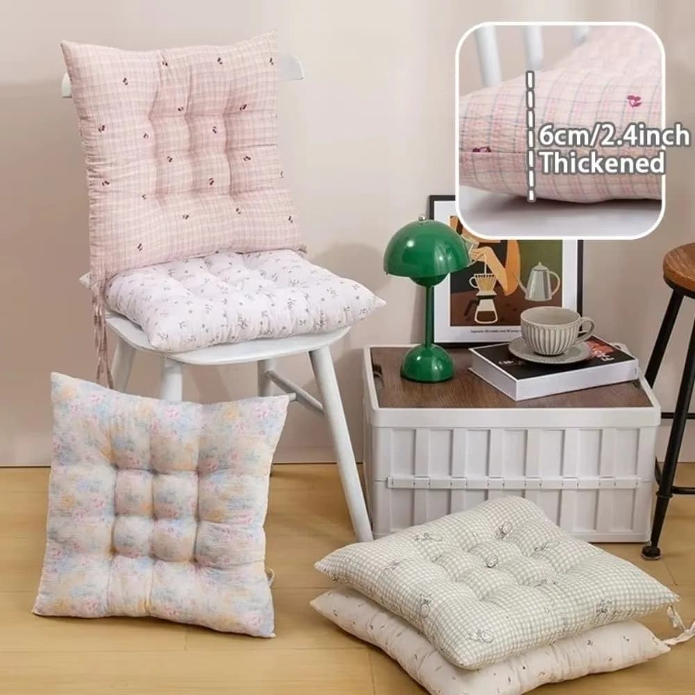New soft square floral tatami pillow, big floor mat and thick, home yoga pillow, balcony, window