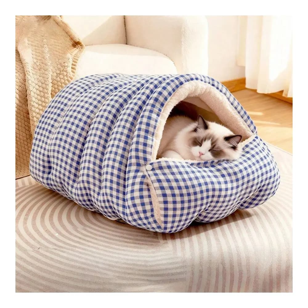 Checkerboard Cat Bed, Warm In Winter, Enclosed Pet Bed,And Secure Cat Bed, Small Dog Bed, Pet Bed