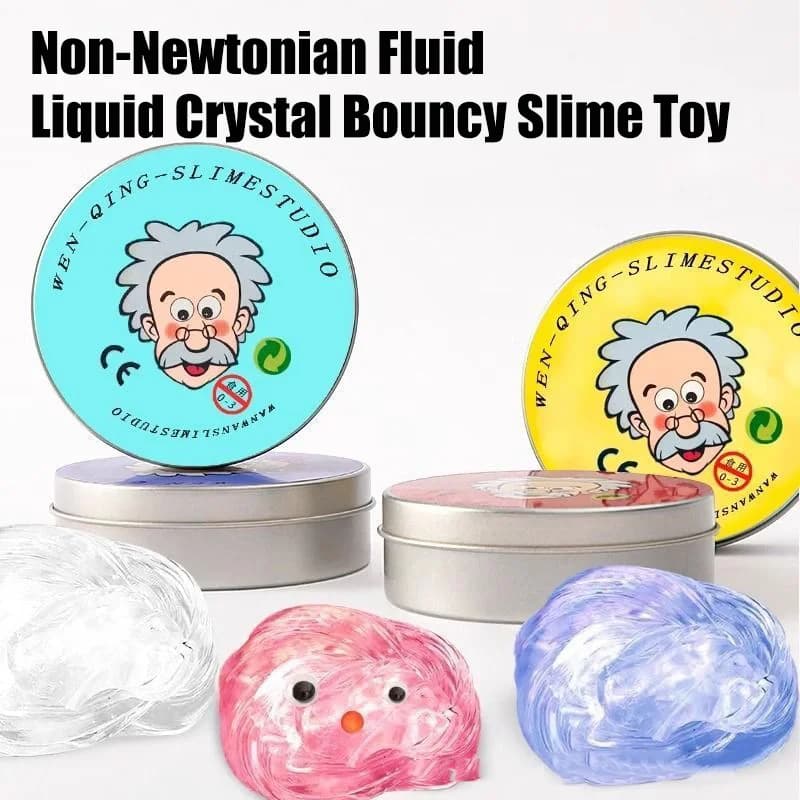Non-Newtonian Fluid Liquid Crystal Bouncy Slime Toy For Stress Relief Reusable Handgum Playdough For Handmade DIY