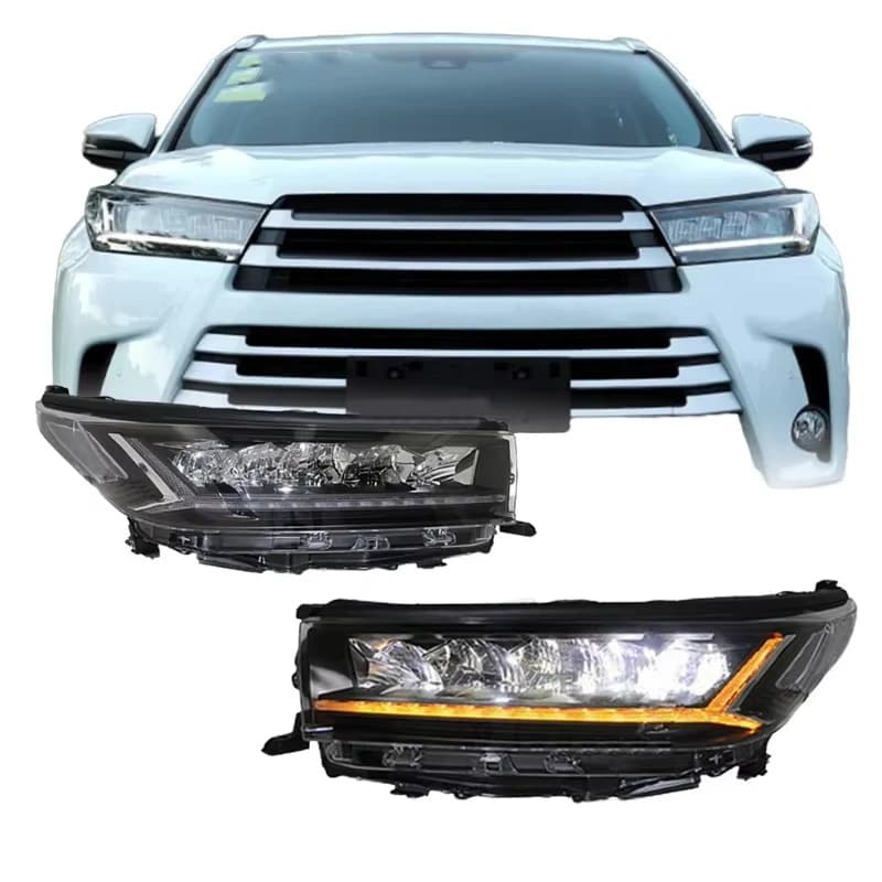 Fari LED per Toyota Highlander Kluger 2018-2020, Fanali Anteriori Stile 6000k, Gruppo Ottico Nuovo per SE XLE LE