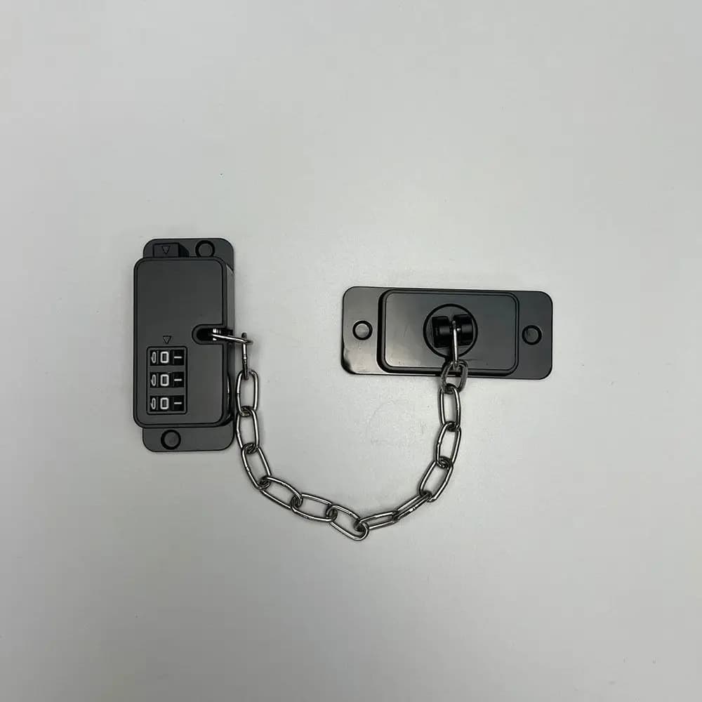 Combination Lock Chain Window Restrictor Lock No Drilling Adjustable Password Child Safety Lock Anti-Open Durable Door Lock