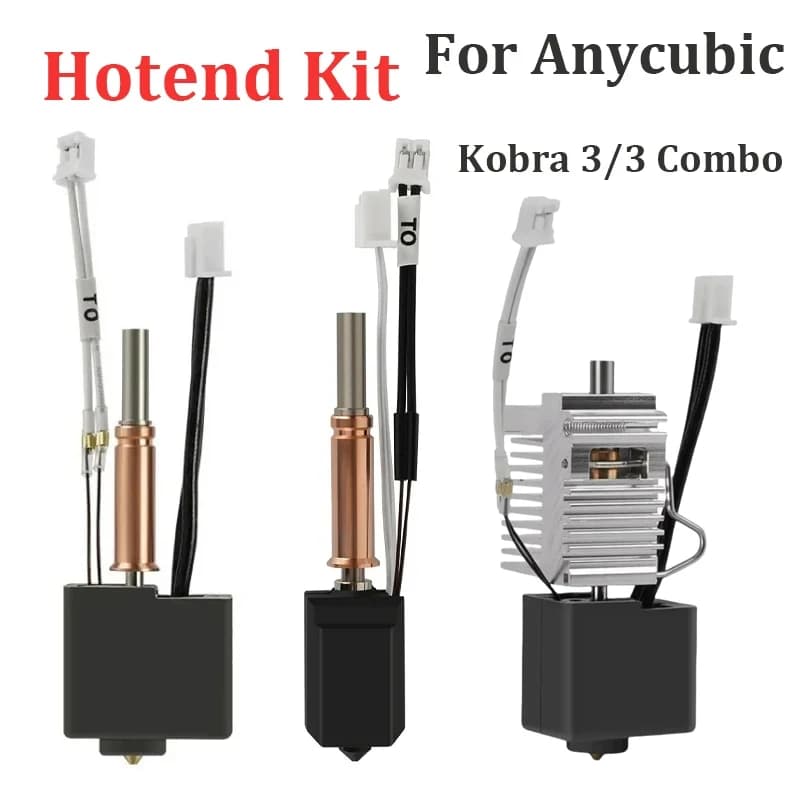 Per Anycubic Kobra 3 Combo: Hotend, Ugello, Termistore, Tubo di Riscaldamento, Blocco Riscaldante 24V 50W - Accessori di Ricambio per Anycubic Kobra3