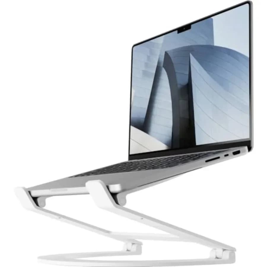Curve Flex Ergonomic Height and Angle Adjustable Aluminum Laptop/MacBook Stand/Riser, fits 10"-17"