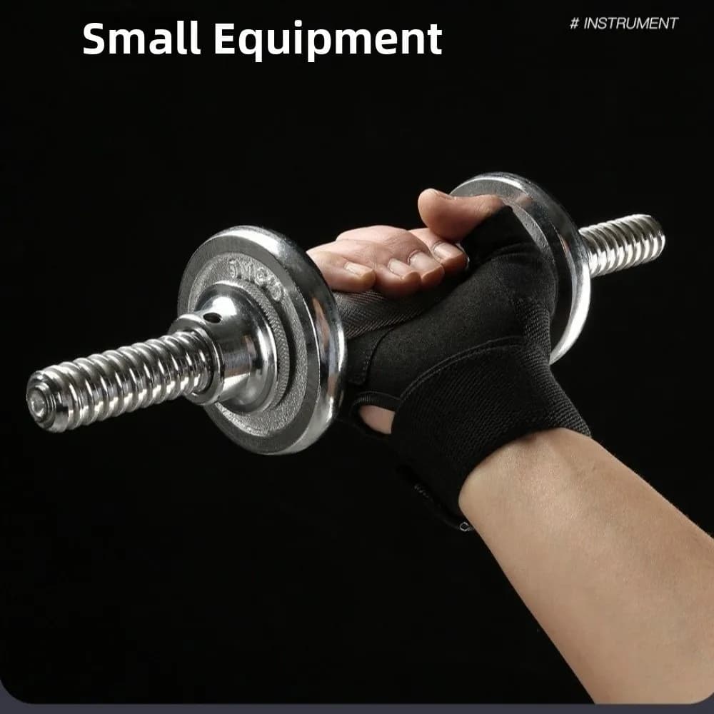 1 pair of breathable gym gloves, non-slip, wear-resistant, fingerless cycling gloves, half fingers, shock absorbers