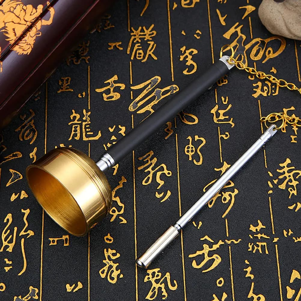 Handmade Brass Yin Qing Tibetan Buddhist Ritual Chime Bell for Meditation Yoga Temple Ceremony Dharma Practice Sacred Sound