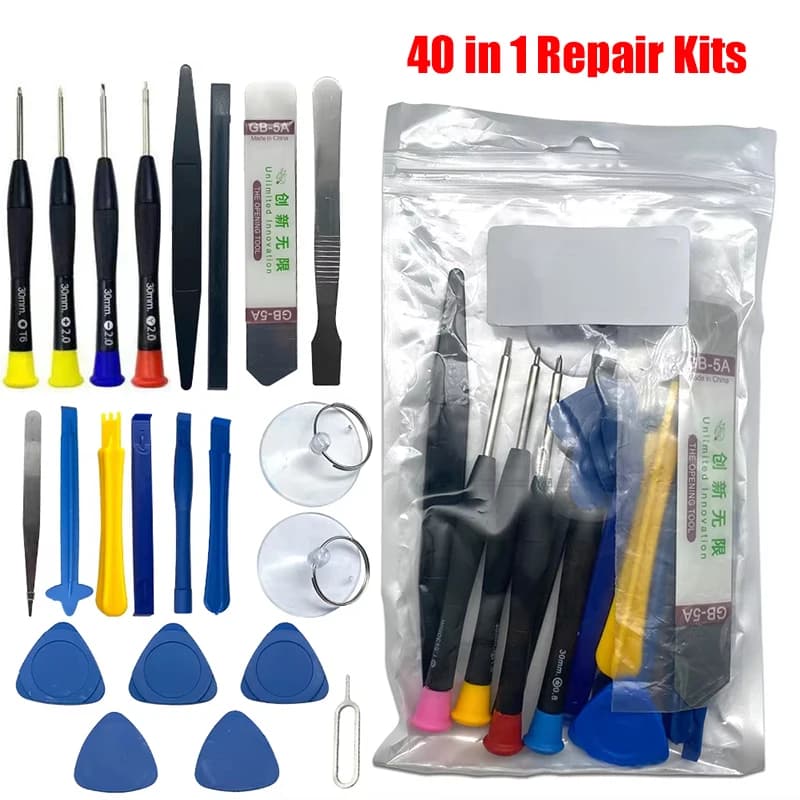 40 in 1 set of opening screwdrivers for mobile phone repair LCD screen dismantling tools for iPhone iPad Tablet Laptop