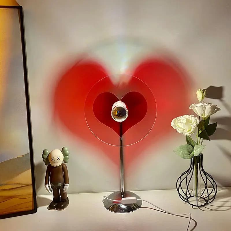 Love Night Light Ins Wind Internet Lampada da scrivania decorativa creativa rossa Camera da letto Luce d'atmosfera romantica
