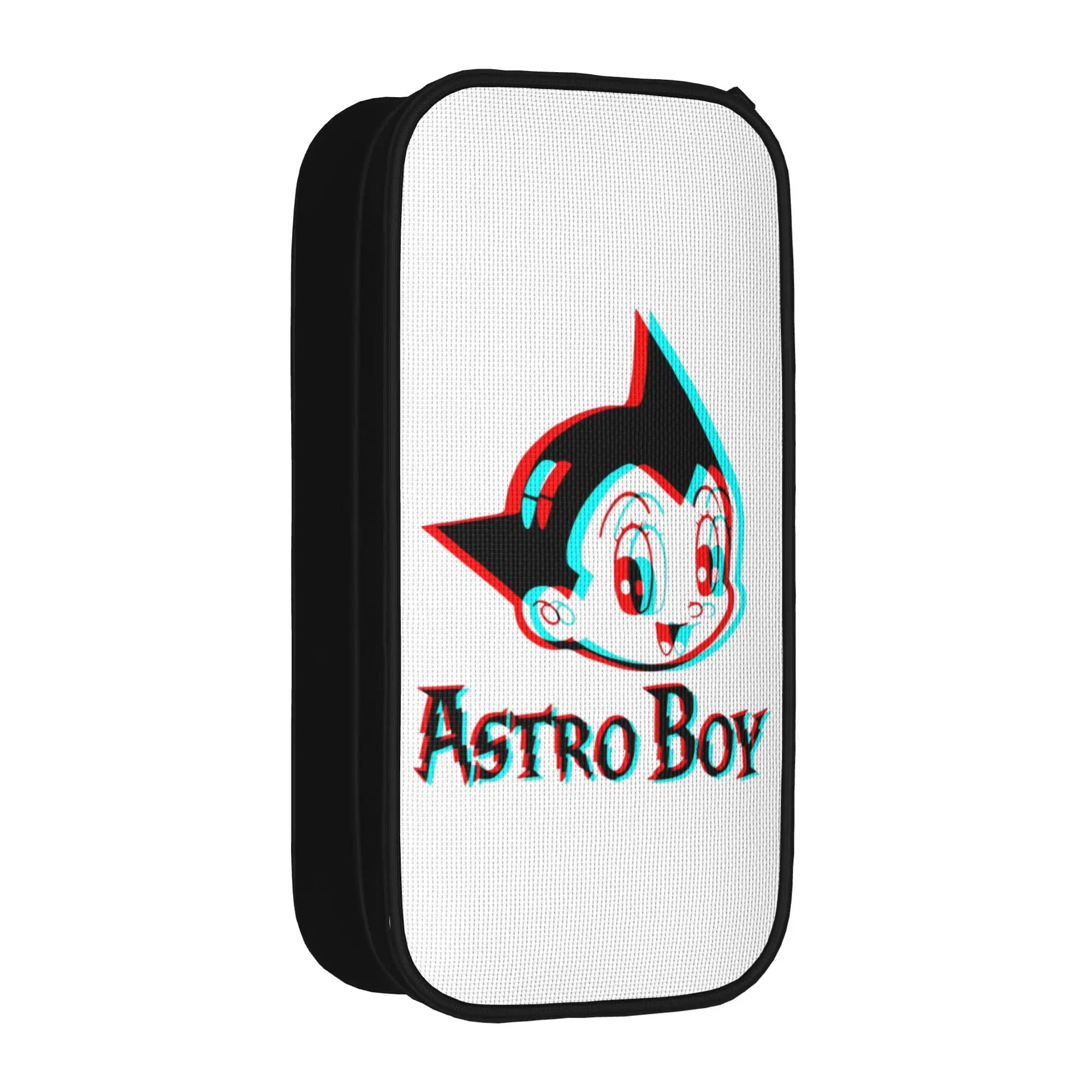 Cute Retro 3D Glasses Style Astro Boy Pencil Case Mighty Atom Pencil Box Pen Box Student Large Storage Bags School Stationery