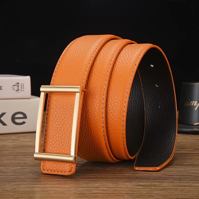 Unique Square Buckle Unisex Belt | Classic Elegance, Colorful Options | Ideal for Office, Daily Outfits & Trendy Looks