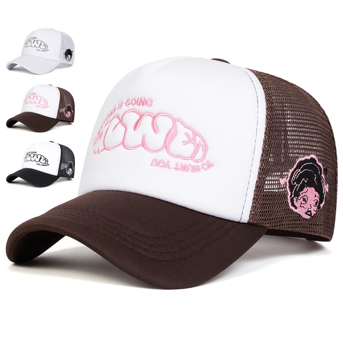 Berretti da baseball con ricamo a lettera unisex EVERYONE IS GOING Cappelli casual regolabili Cappello per protezione solare da esterno primaverile ed estivo