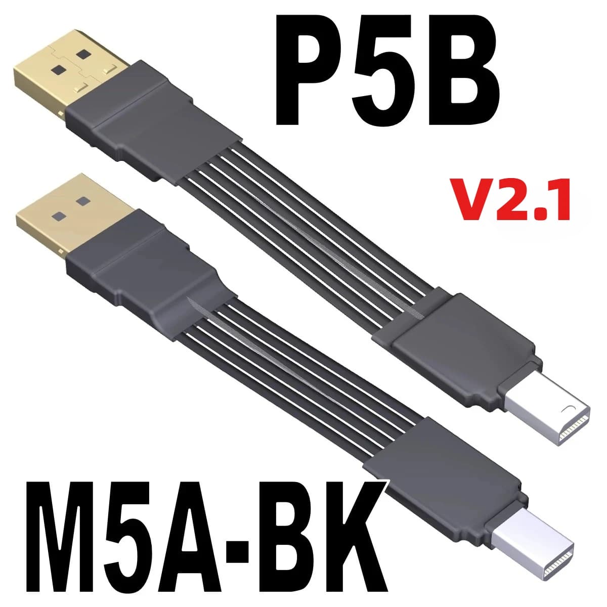 Cavo Mini-DisplayPort V1.4 2.1 4K 165Hz, Adattatore Display Port per Video e Audio, da Mini DP a DP V1.4 Maschio-Maschio, Prolunga per Laptop e TV