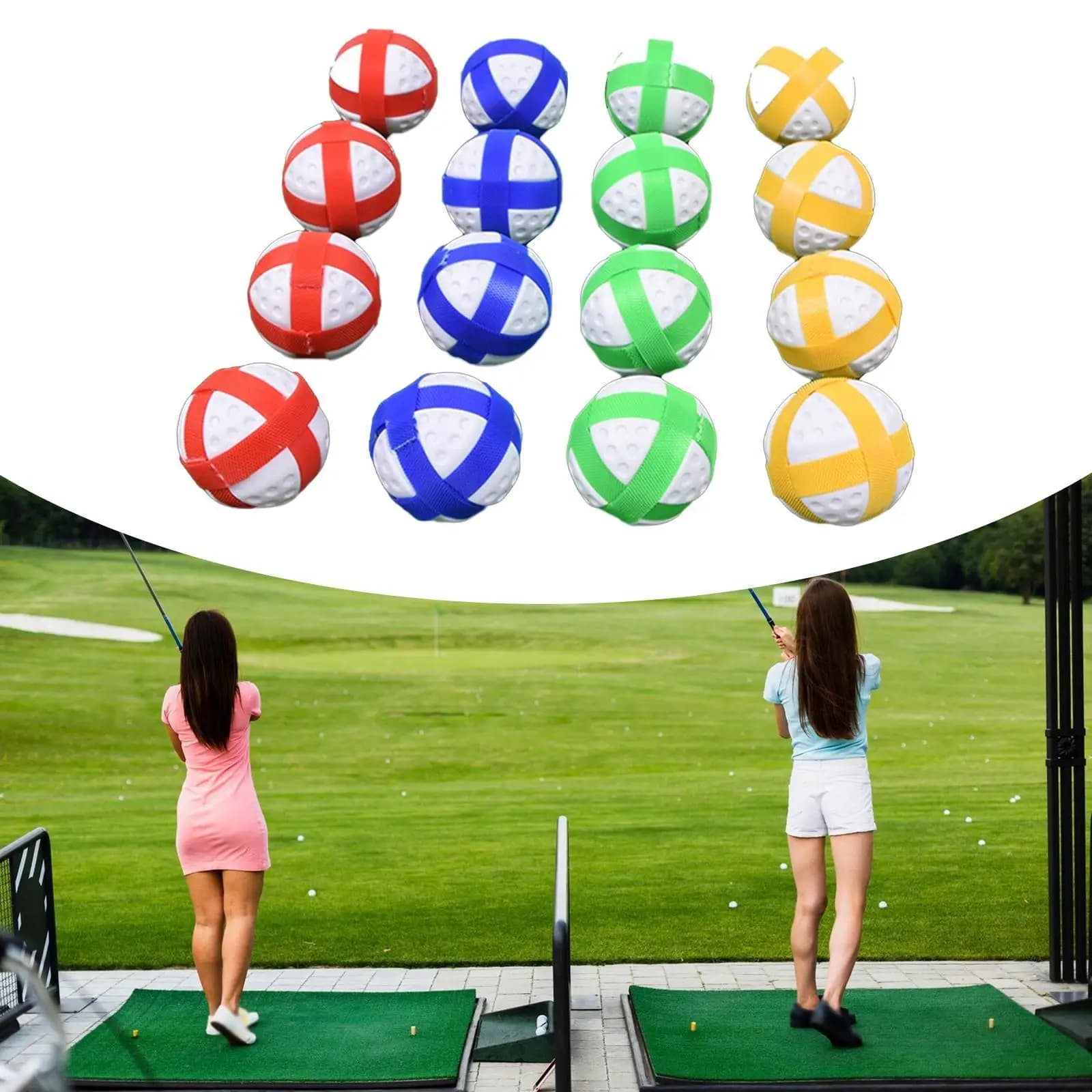 Lightweight Golf Sticky Ball Set Practice Foam Golf Balls Accessories for Children Indoor Outdoor