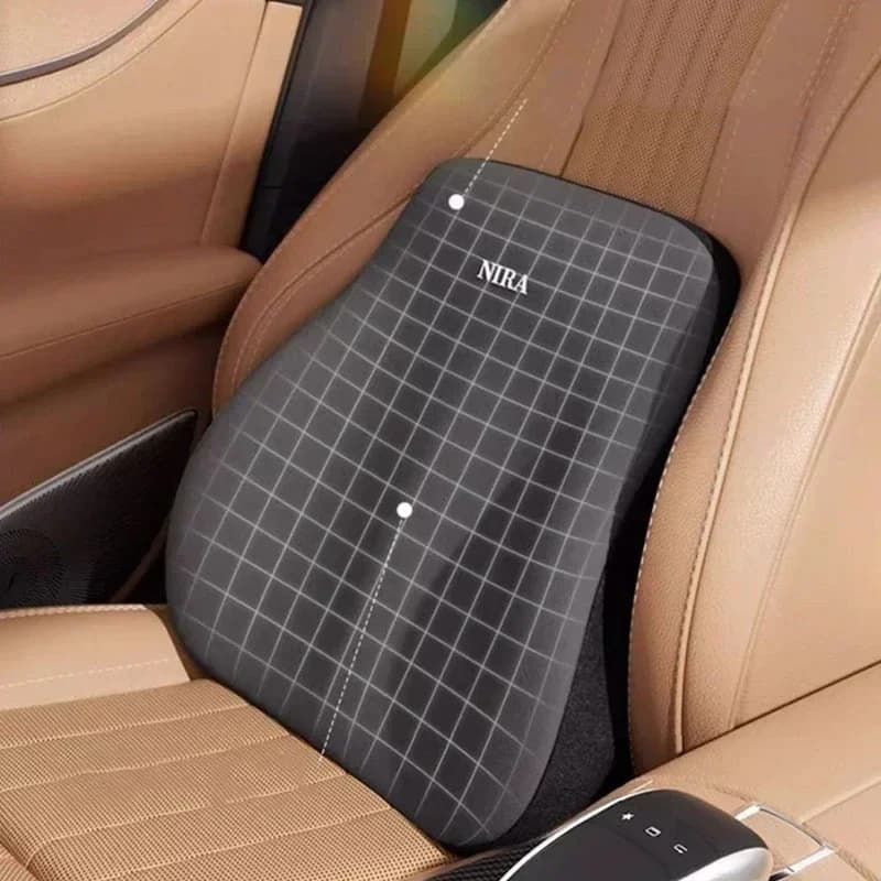 NUOVO Supporto Lombare per Auto con Poggiatesta, Cuscino Cervicale in Memory Foam, Morbido Cuscino per Sedile Auto