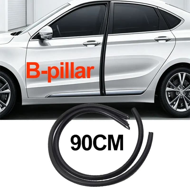 B-pillar Sealing Strip 90CM Car Door Edge Seal Strip Car Rubber Weatherstrip Sound Insulation Sealing Strips Car Accessories