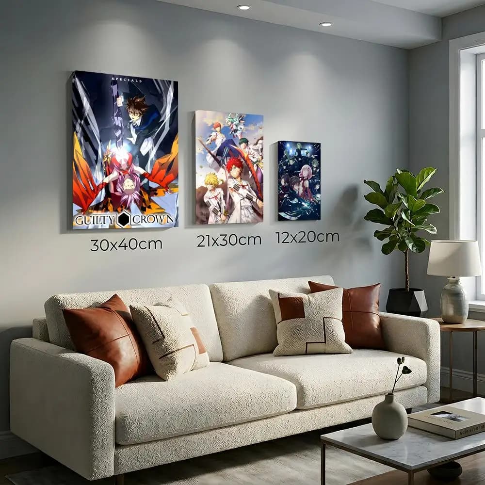 Quadro su tela con stampa artistica ad alta definizione di Guilty Crown, ideale per camera da letto, caffetteria o come regalo