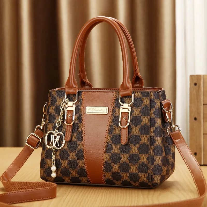 Borsa da Donna in Pelle con Stampa alla Moda 2026, Borsa a Tracolla Estiva per Pendolari, Borsa a Spalla Singola Piccola Quadrata, Stile Urbano Semplice