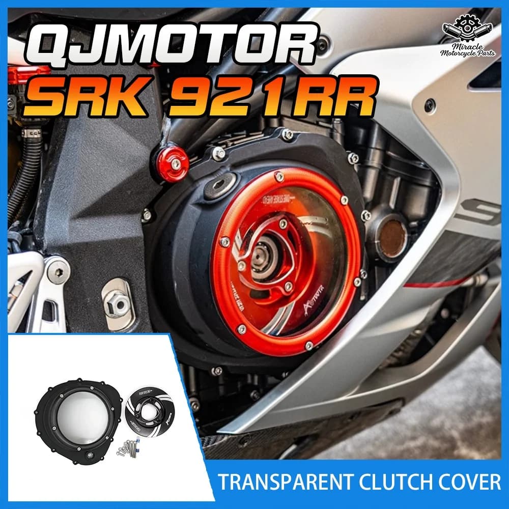 Coperchio frizione trasparente per moto, accessorio protezione motore per QJMOTOR SRK921RR Super921