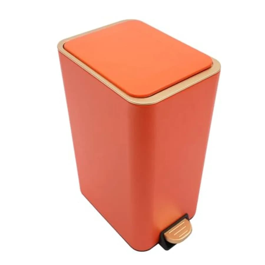 Pattumiera a Pedale da 12L (3,17 Galloni) in Acciaio Inox per Bagno e Cucina con Coperchio a Chiusura Morbida