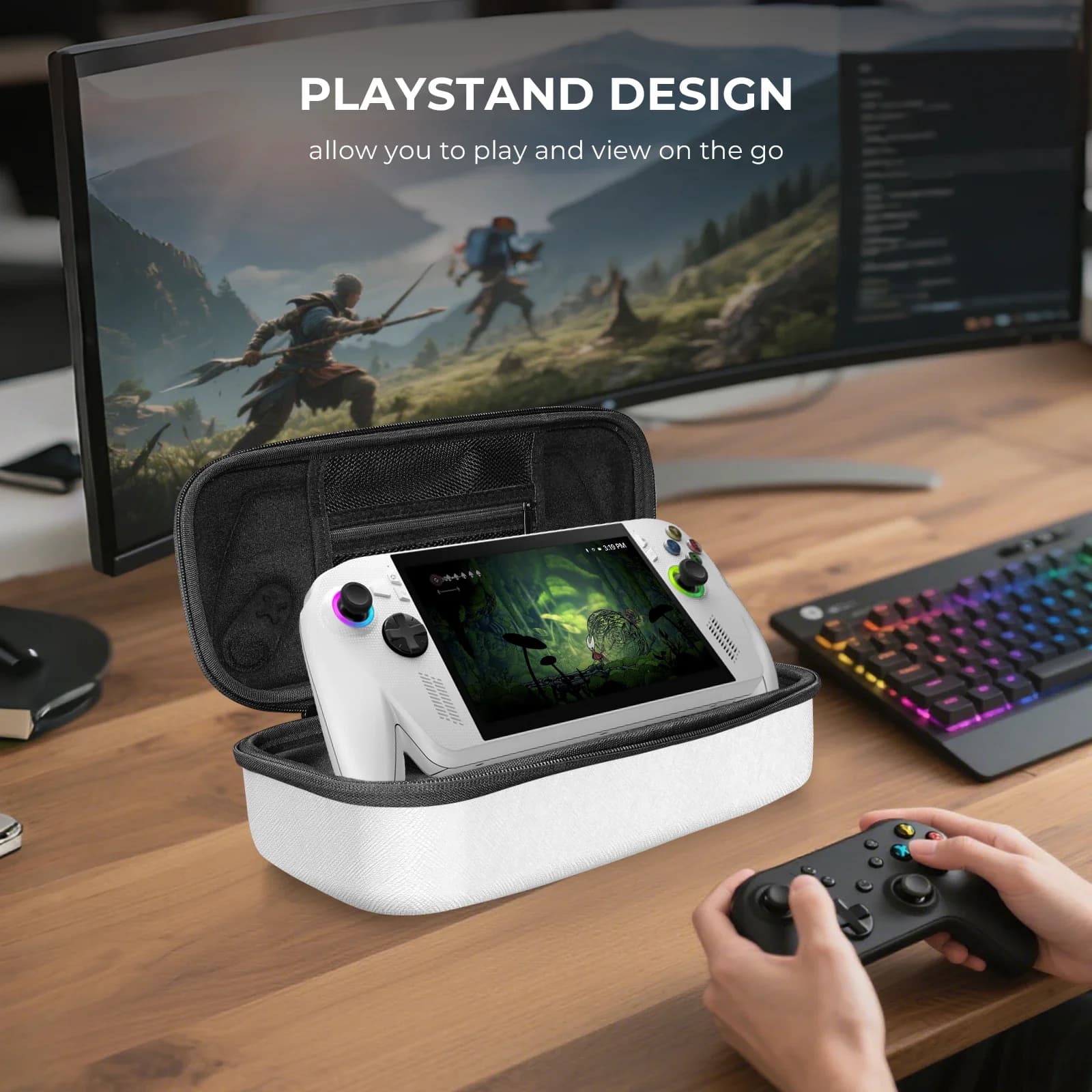 Custodia da trasporto per ROG ROG XBOX Ally/ROG XBOX Ally X, borsa da viaggio organizer custodia protettiva in EVA accessori per console di gioco