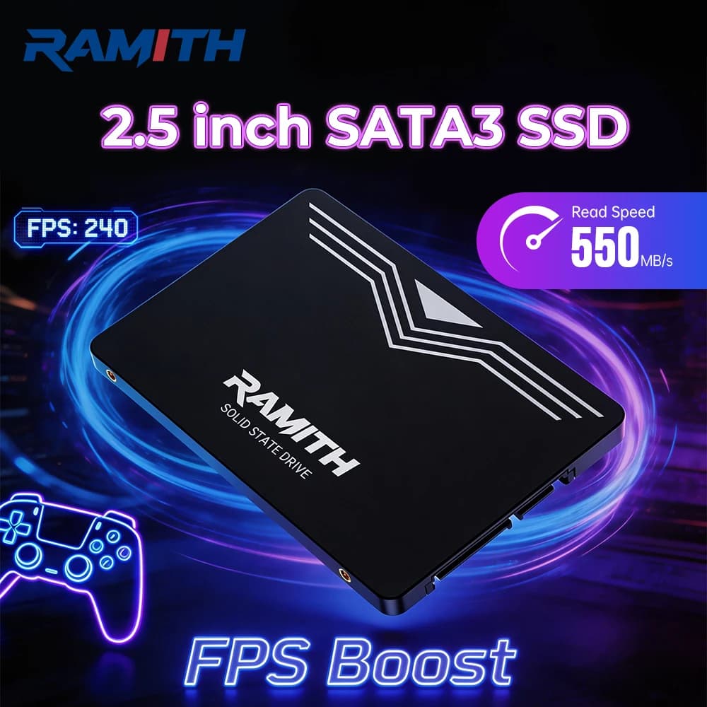 RAMITH 2.5 SATA 3 SSD 120GB 128GB Disco Rigido per Laptop 512GB 256GB 240GB HDD Interno 128 GB 120 GB Unità a Stato Solido per PC Desktop