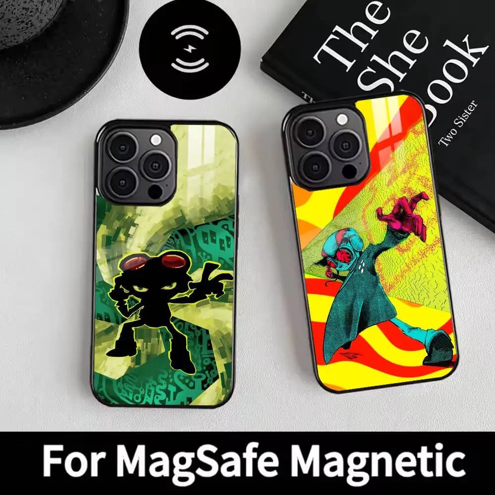 Cover per iPhone Game P-Psychonauts Razputin Raz per iPhone 17, 16, 15, 14, 13, 12, Plus, Pro, Max con ricarica wireless magnetica MagSafe