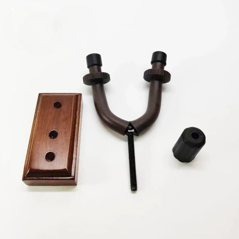 Gancio per chitarra in legno massello di quercia, supporto da parete dal design a Y per violino Ukulele Erhu, supporto per strumento protettivo antiscivolo