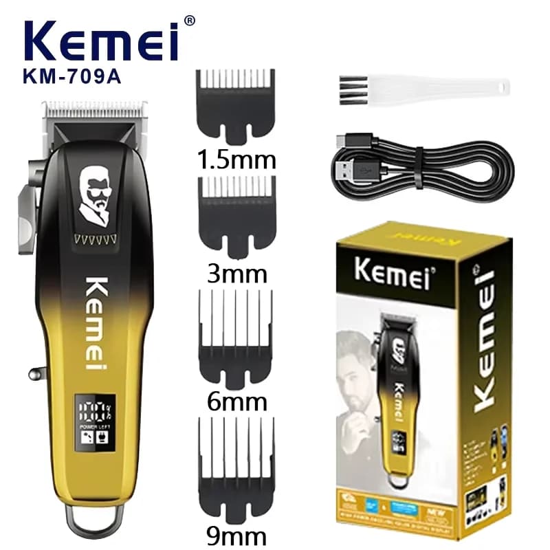 Kemei Electric Haircut KM-709A Men's Wireless Trimmer Haircut Professional Hair Cutting Machine Barbiere
