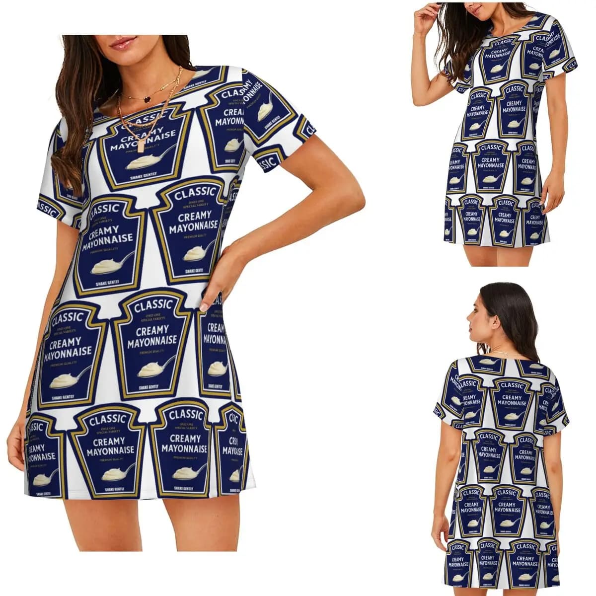 Camicia da notte personalizzata a maniche corte con motivo Halloween per dormire, camicia da notte da donna a maniche corte, vestito pigiama morbido