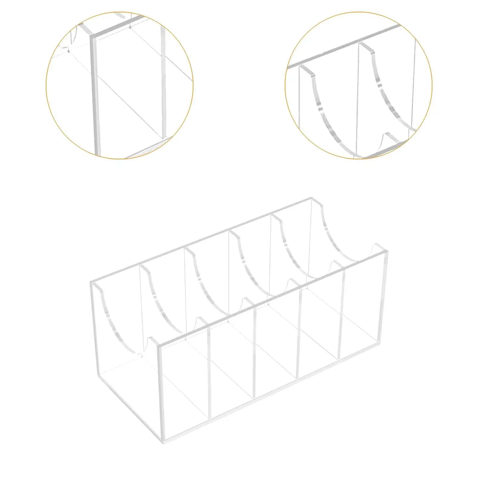 Acrylic Belt Organizer Belt Rack Display Case Wardrobe Box Storage Holder Multi Compartments for Bow Tie, Bracelets, Makeup