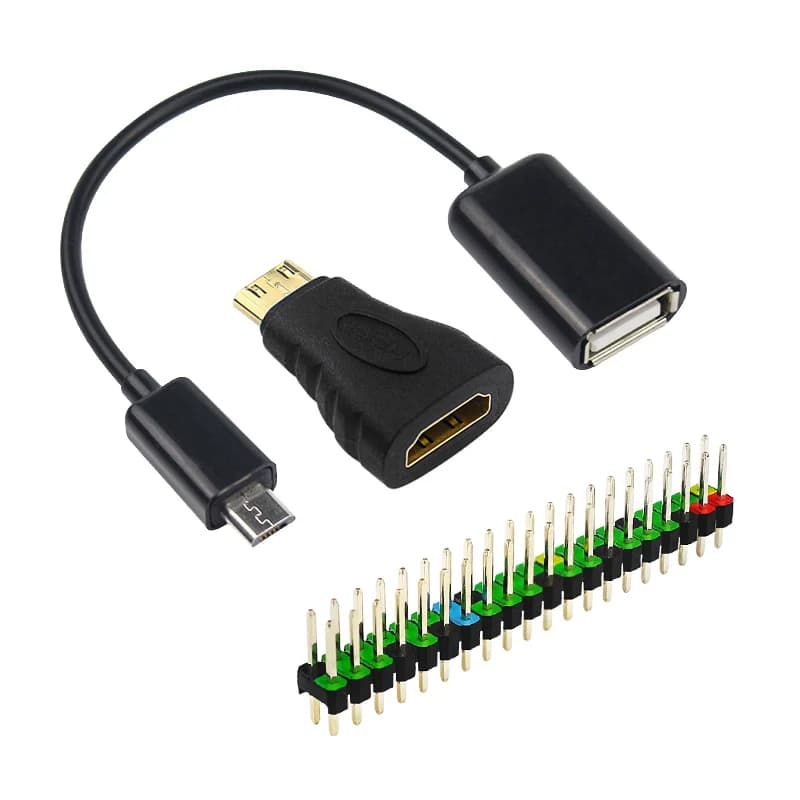 OTG Raspberry Pi Zero USB Adapter and Mini HDMI Compatible Converter and 40 pin GPIO Header for BPI-M2/M4 Zero Orange Pi Zero 2W