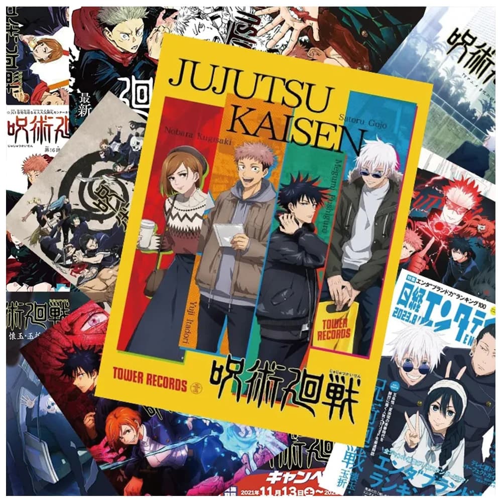 10/30/60pcs Fresco Jujutsu Kaisen Anime Poster Adesivi Satoru Gojo Cartoon Graffiti Decalcomanie Del Telefono Del Computer Portatile Del Diario adesivo impermeabile