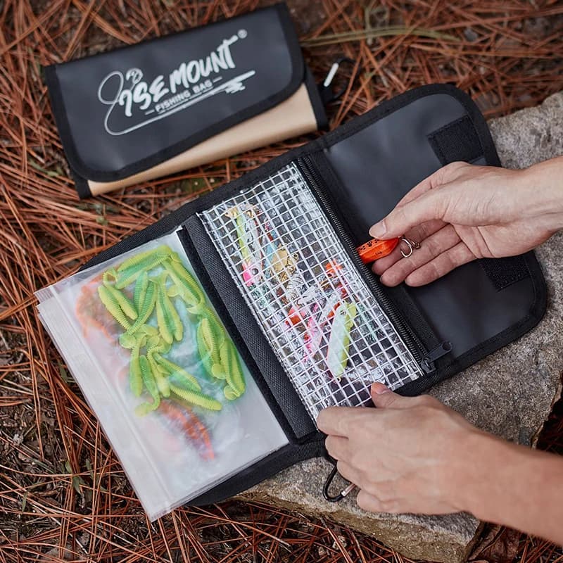 Soft Lure Storage Pouch Detachable Bait Organizer Outdoor Portable Multi-Functional Waterproof Fishing Gear Bag Accessories