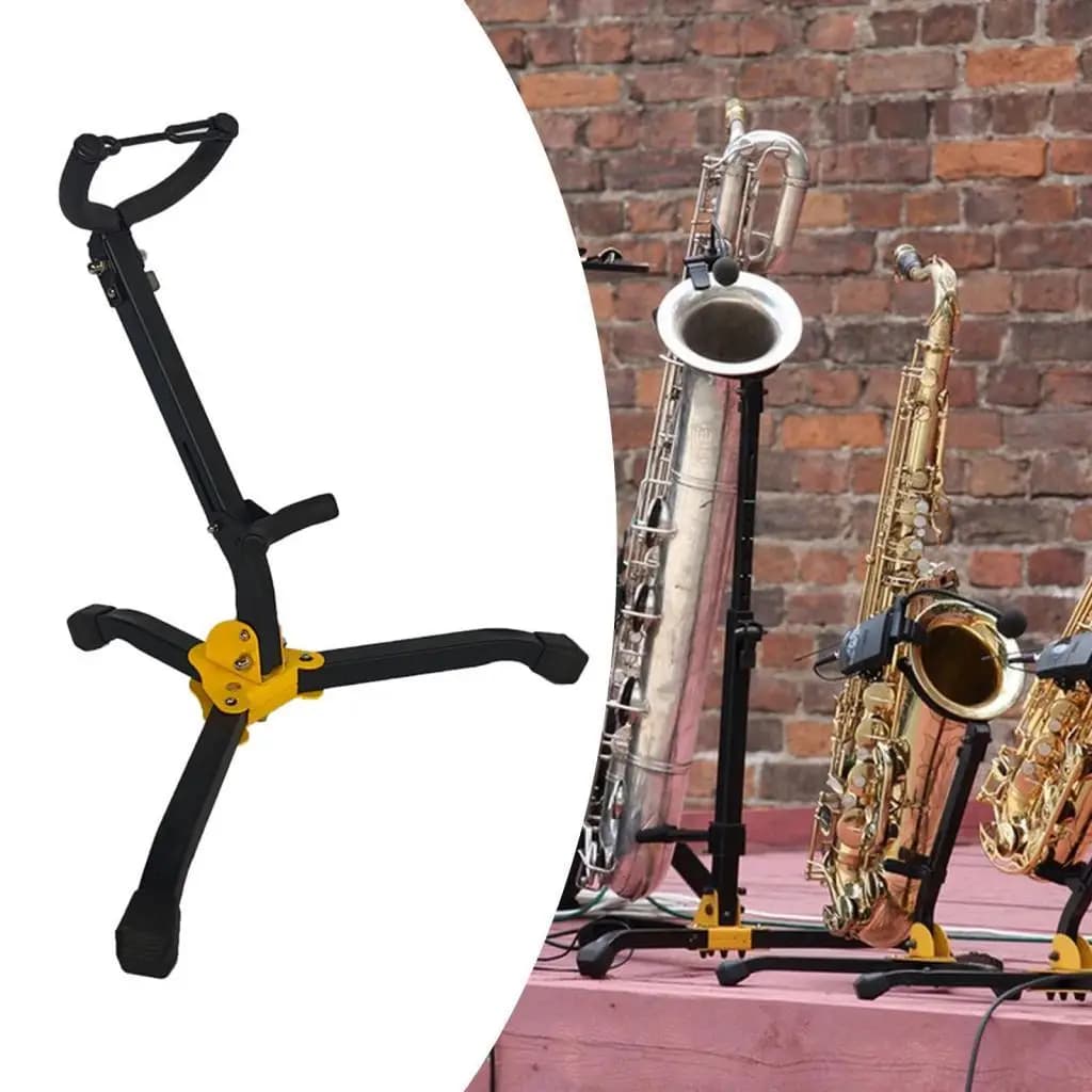 Supporto Pieghevole Antiscivolo in Ferro per Sassofono, Treppiede per Strumenti a Fiato, per Sassofono Contralto e Tenore, per Ripeti e Riparazioni