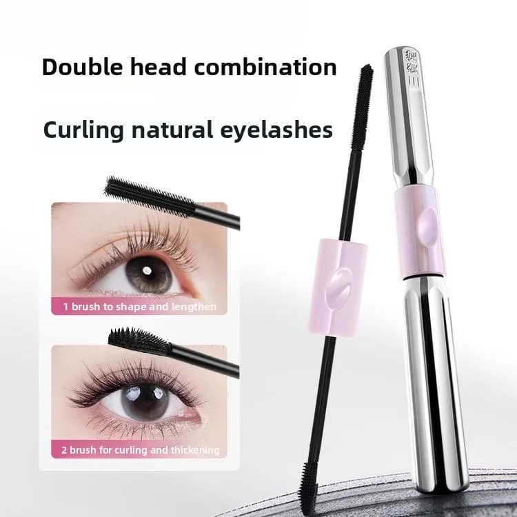 Sanzitang Double Head Mascara Silk Fiber Mascara Waterproof for Eyelash Extension Black Thickness Long Cosmetic Eyelash