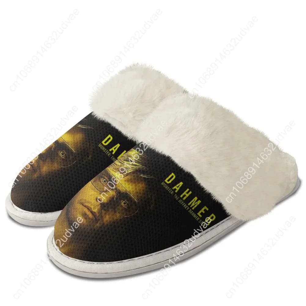 Jeffrey Dahmer Pantofole in peluche Mantieni calde le scarpe Uomo Donna Casa Cotone Camera da letto Pantofola termica leggera personalizzata Fai da te