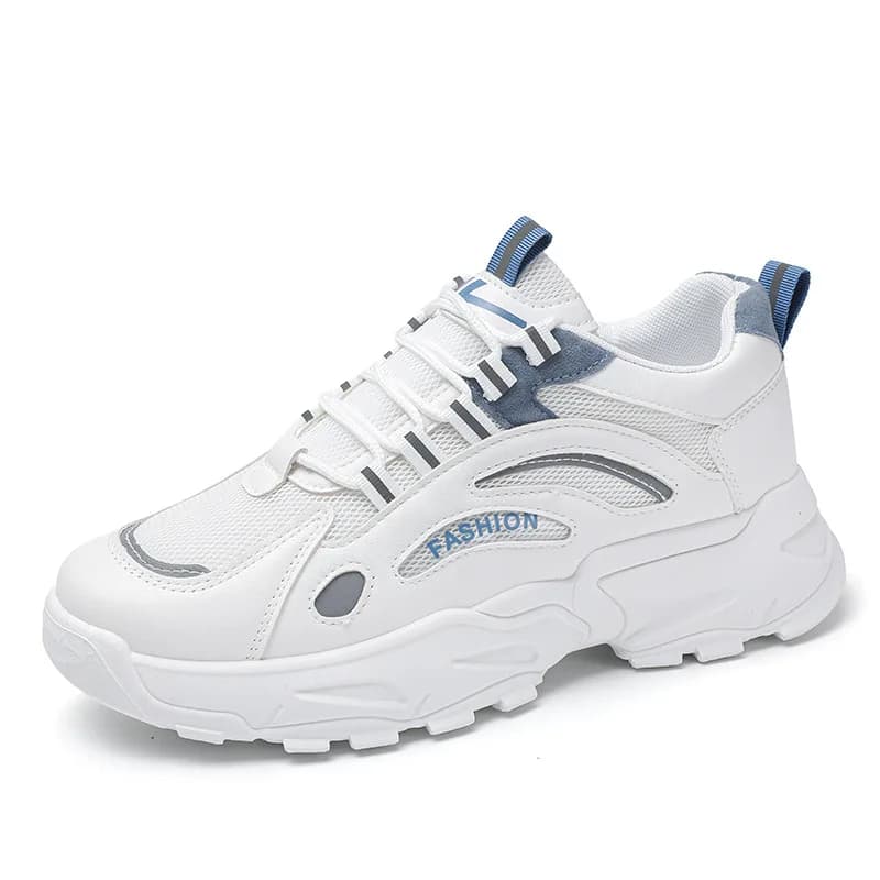 Nuove Scarpe da Corsa Bianche Sportive Primavera-Estate per Uomo, Scarpe Traspiranti in Rete, Sneakers Casual alla Moda con Lacci