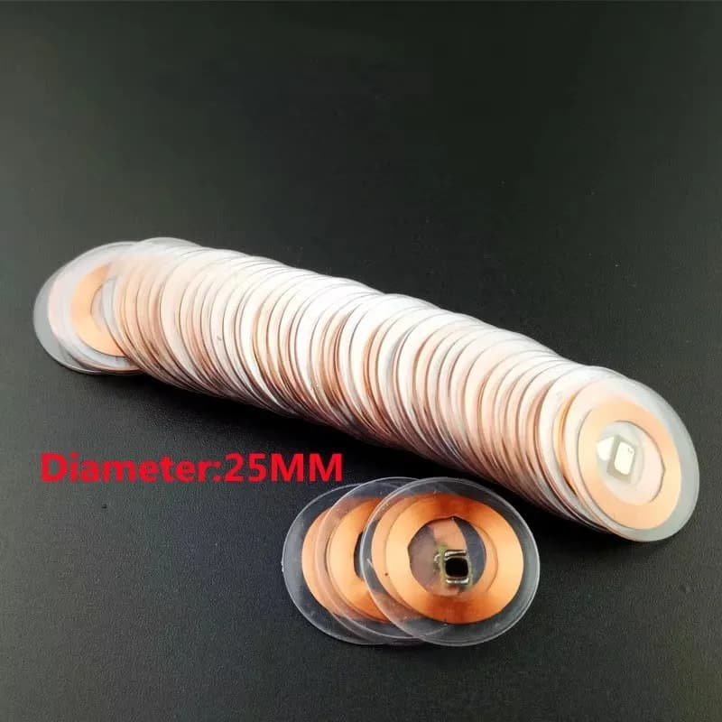 App Android GEN2 CUID MCT per Modifica Blocco 0, UID Modificabile, Carta NFC Trasparente con Bobina in Rame da 25mm, 13.56MHz 1K S50
