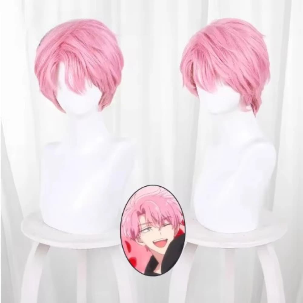 Parrucca cosplay del personaggio Anime Tawara B-Side Tawara, materiale in fibra resistente al calore, ideale per convention anime e feste di Halloween