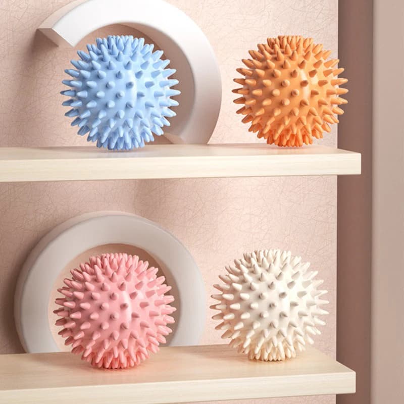Palla per massaggio ai piedi con punte, per pilates, yoga, sport, fitness, rilassamento muscolare, terapia per fascite plantare, AMQ001